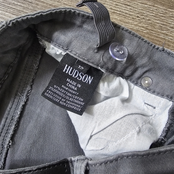 grey Hudson jeans kids size 12 with grow with me waist - Picture 2 of 4